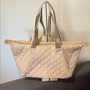 Summer & Rose Cream Quilted Tote Bag